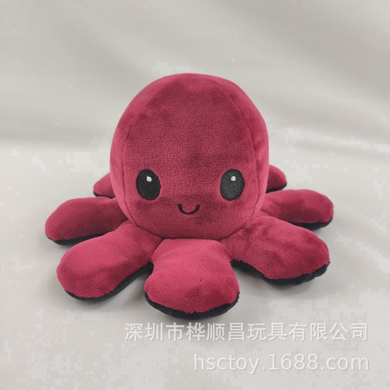 black and red octopus plush