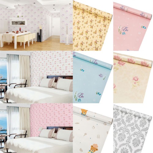 Self Adhesive Damask Wallpaper Stickers Multi Style Bedroom Background Modern