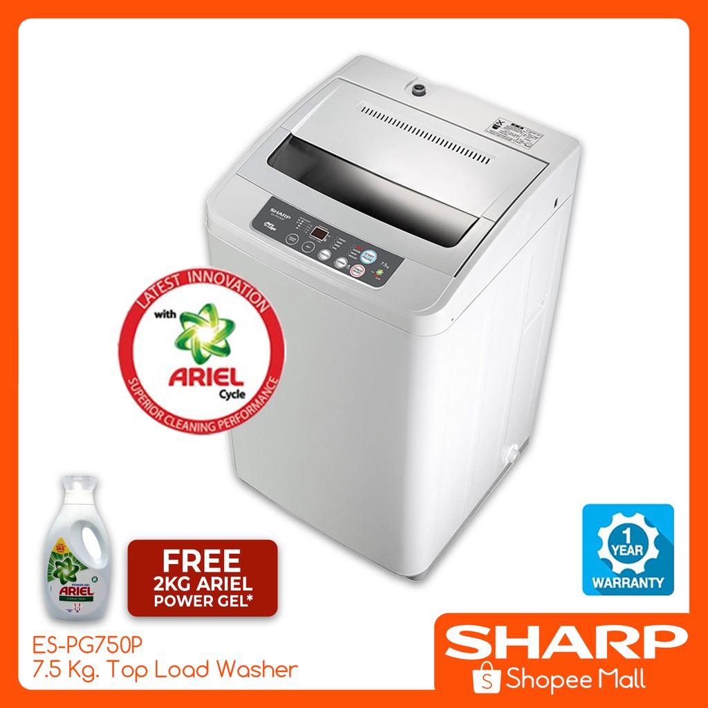 Sharp ES-PG750P 7.5 kg Fully Automatic Washing Machine | Shopee Philippines