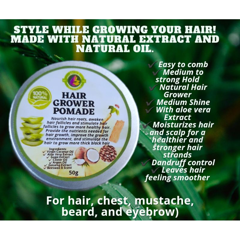 ALL NATURAL PRO- HAIR GROWER POMADE WITH ALOE VERA BIOTIN CASTOR- PAMPATUBO  NG BUHOK BOOSTER | Shopee Philippines