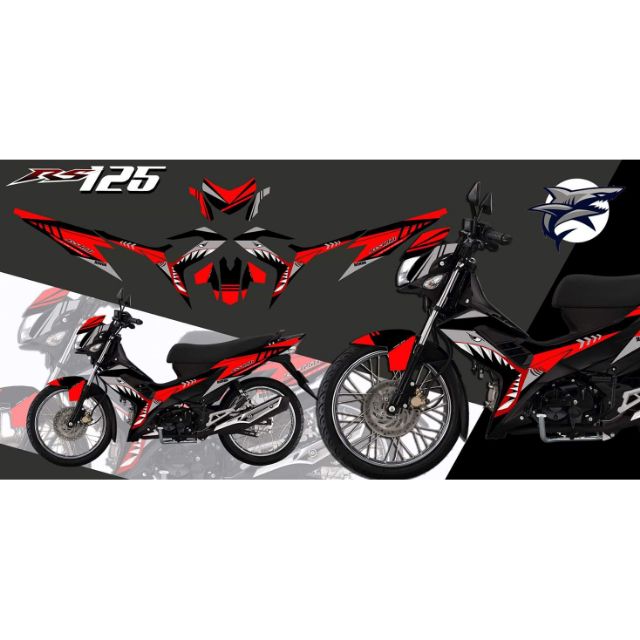 Honda Rs125 Fi Shark Decals Sticker Shopee Philippines