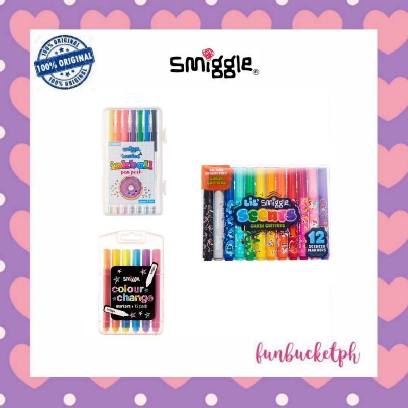 Smiggle Markers and Pens - Colour Change, Lil Scents, Inkball Pens ...