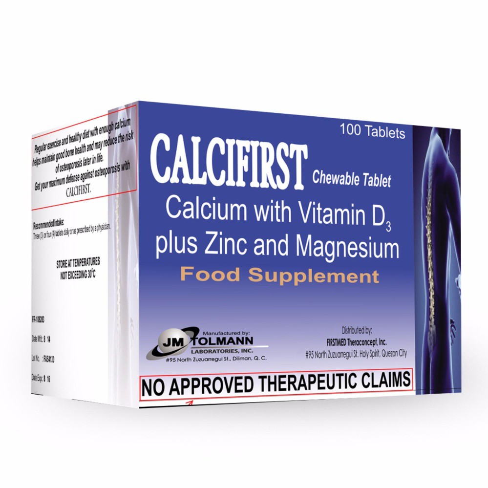 Calcifirst Calcium With Vitamin D Zinc Magnesium Shopee Philippines