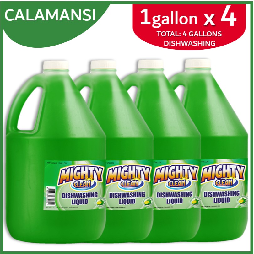 Mighty Clean Dishwashing Liquid Calamansi DWL Green 4 Gallons SET 1