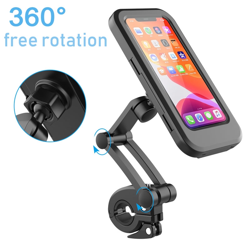 Bike Phone Mount Aluminum Alloy Adjustable Bicycle Phone Holder Clip Handlebar Phone Support Bracket 