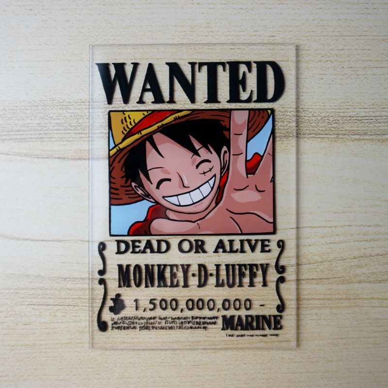 One Piece Wanted Poster Anime Glass Painting Shopee Philippines