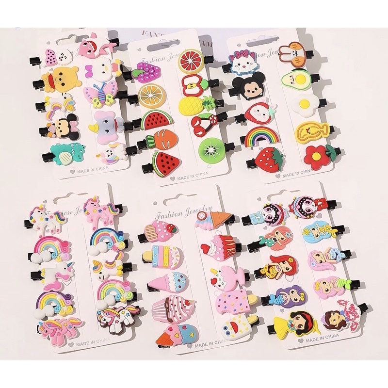 Cute Korean CartoonHair Clips for Girls 10pc set(sold per set