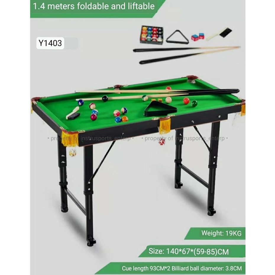 Billiard Table Set Good for Adult and Kids [ Y1403 ] and [ Y1402 ] 1.4 Meters Liftable
