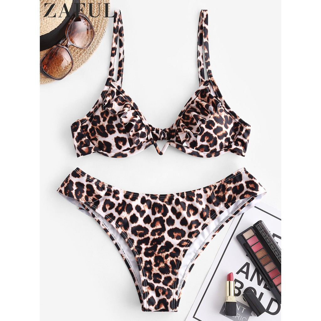 underwire leopard bikini