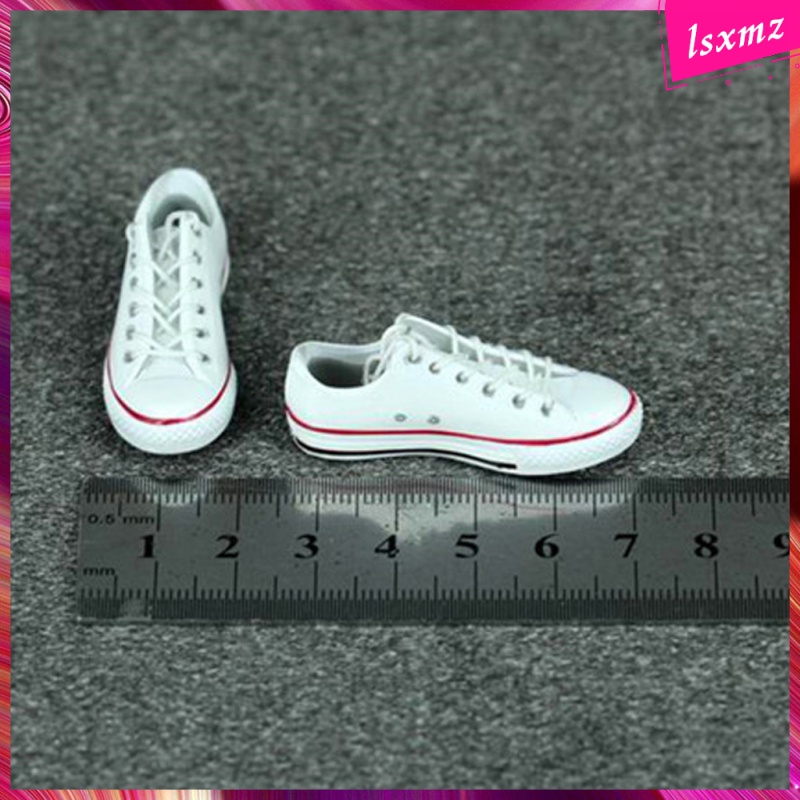 1/6 Lace Up Canvas Shoes Flats Sneakers Fits 12" Female Action Figures Black