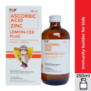 LEMONCEEPLUS TGP Ascorbic + Zinc  100mg/10mg 250ml Syrup 1 bottle  for immunity #1