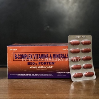 ✣❈B50 Forten, B-Complex Vitamins & Mineral 200 Tab/Per Box★1-2 days delivery