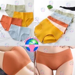 PantyLand Women seamless cotton sexy panty plain korean style lingerie underwear solid colors