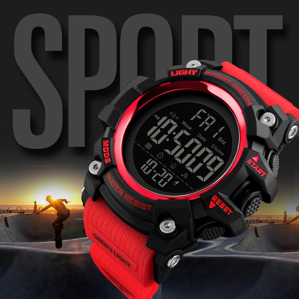 SKMEI Official 1384 Men Digital Watch Waterproof Sport Watches EL Light Camouflage Sports