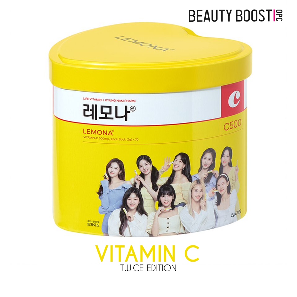 LEMONA Vitamin C Twice Edition (70 Sticks in Heart Tin Can) Shopee