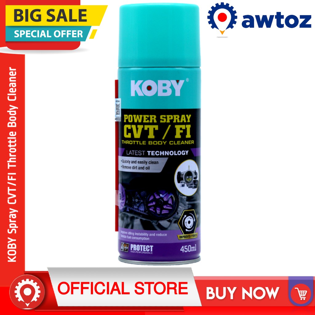 KOBY Power Spray CVT/FI Throttle Body Cleaner 450ml Shopee Philippines