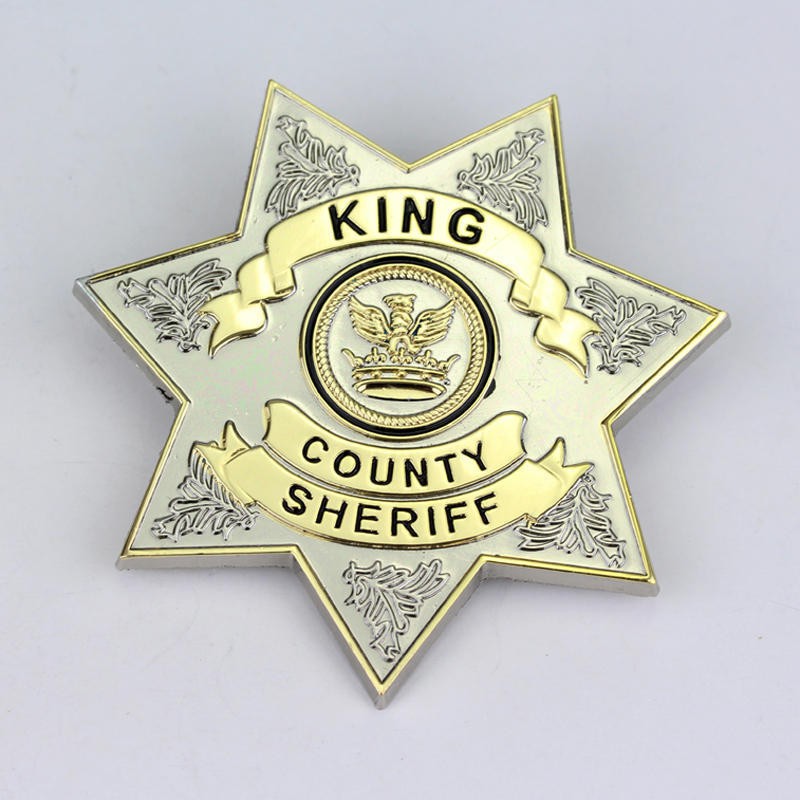 Walking Dead Metal Sheriff Badge Brooch
