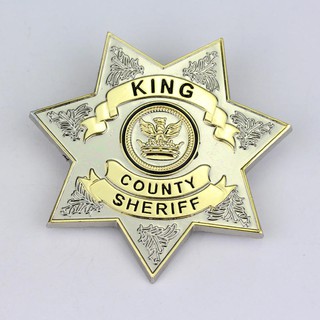 Walking Dead Metal Sheriff Badge Brooch #1
