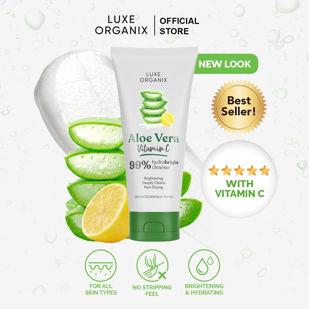 Luxe Organix Aloe Vera Brightening Micro Foam Cleanser With Vitamin C