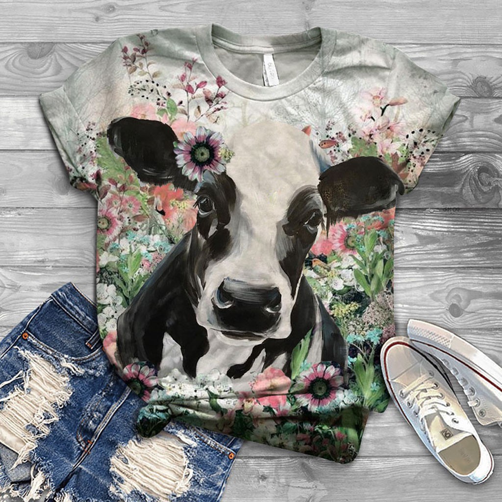 cow print t shirt