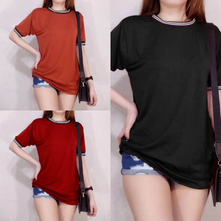 100shoppe Ringer Shirt (fit up to LARGE) | Shopee Philippines