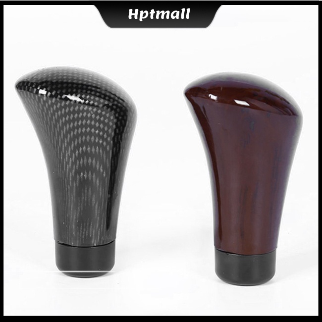 Y2 Universal Gear Shift Knob Plastic Carbon Fiber Grain Mahogany Color