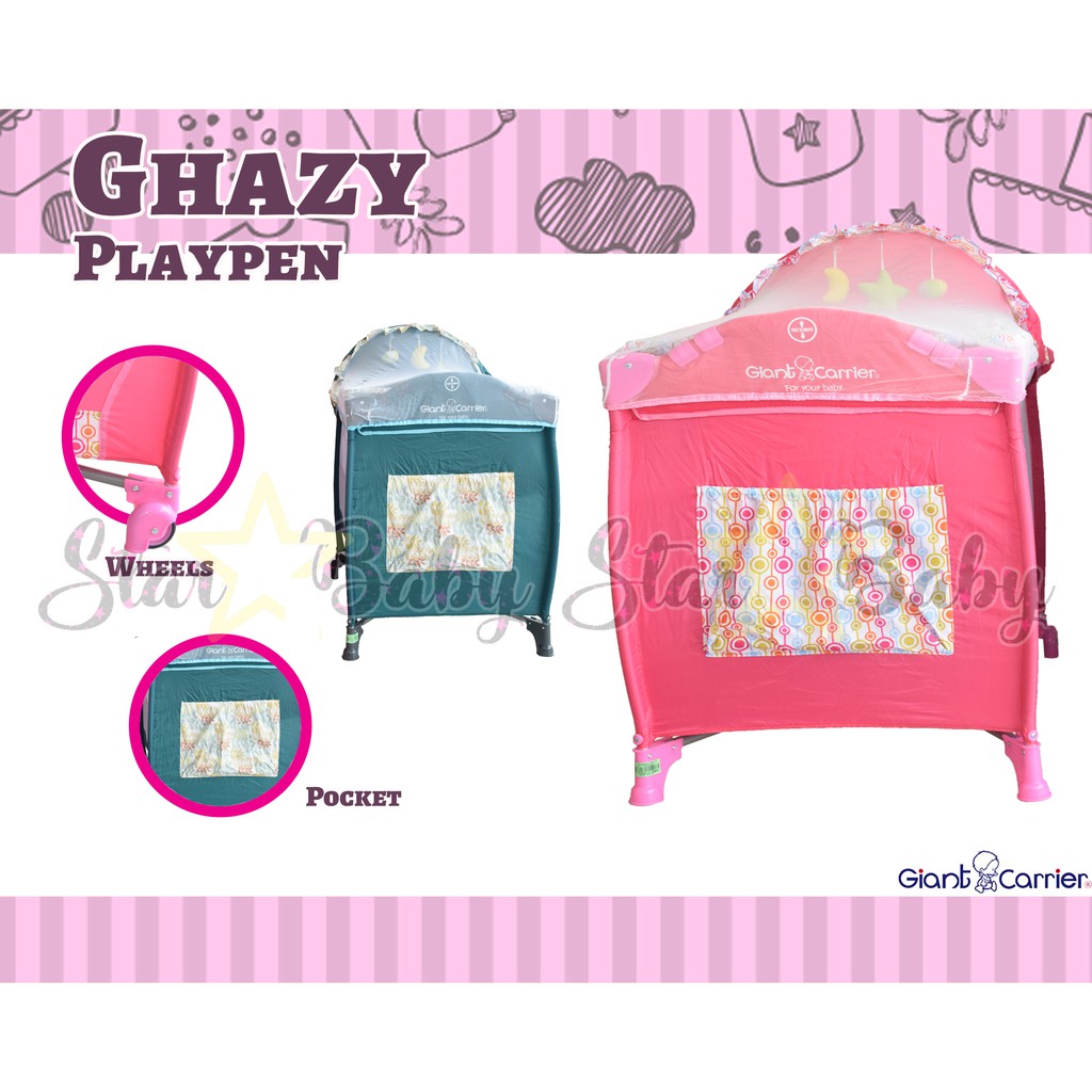 giant carrier crib pink