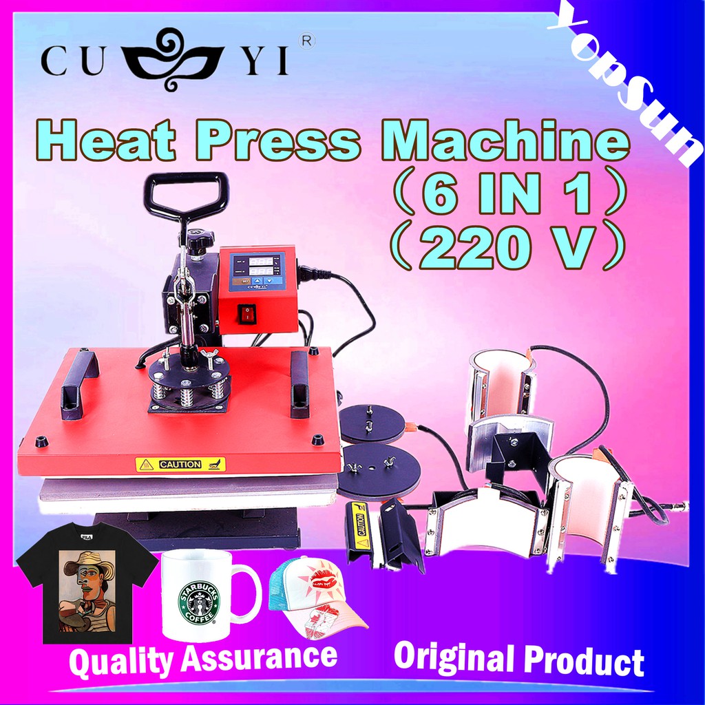 6 In 1 Combo Heatpress Machine (HEAVY DUTY) CUYI Brand Shopee Philippines