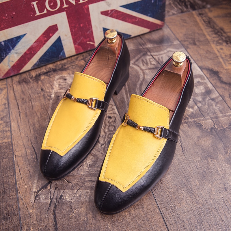 yellow and black mens shoes