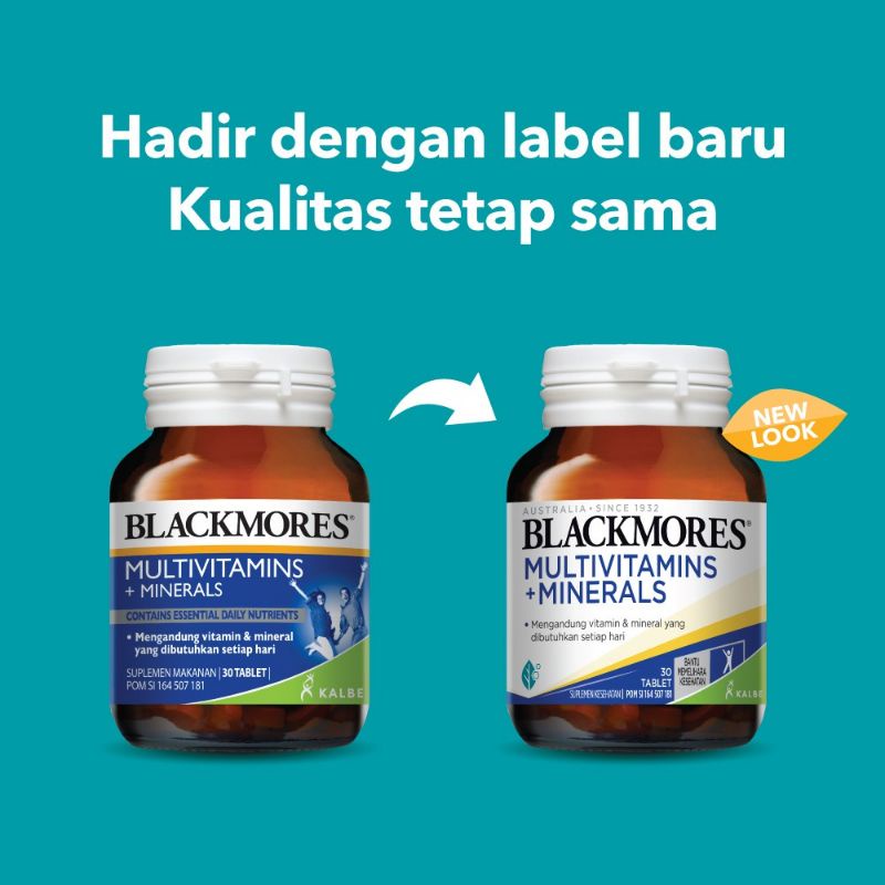 Bpom original Blackmores multivitamin mineral 30/120 Tablets | Shopee ...