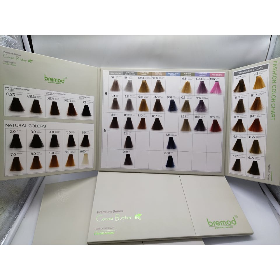 Bremod Premium Cocoa Butter Series Hair Color Dye Chart Book Shopee