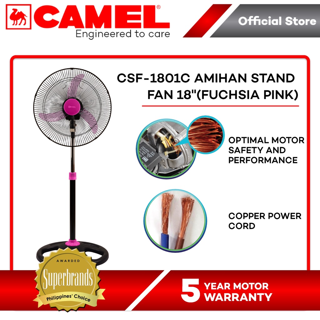 Camel Csf 1801c 3x Speed Motor Amihan Stand Fan 18 As Banana Blade