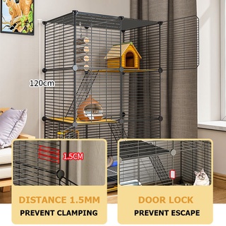 75*39*120CMThree-layer encrypted mesh with tray cat cage bird cage squirrel honey bag squirrel cage #4