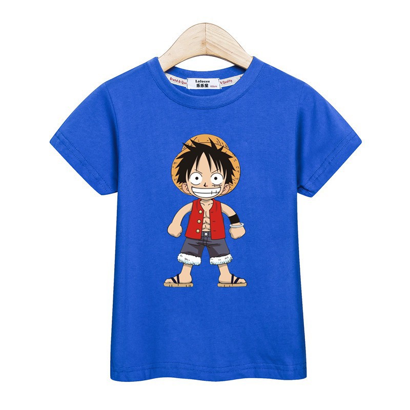 Boys Shirt Luffy Anime Kids T Shirt One Piece Cartoon Tops Shopee Philippines - luffy new age t shirt roblox