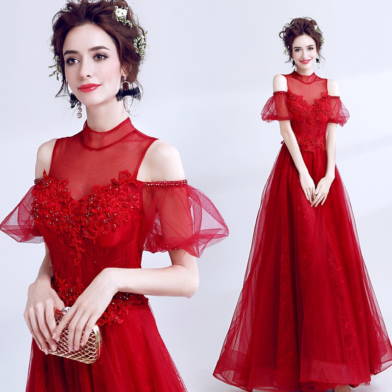 bright red wedding dresses