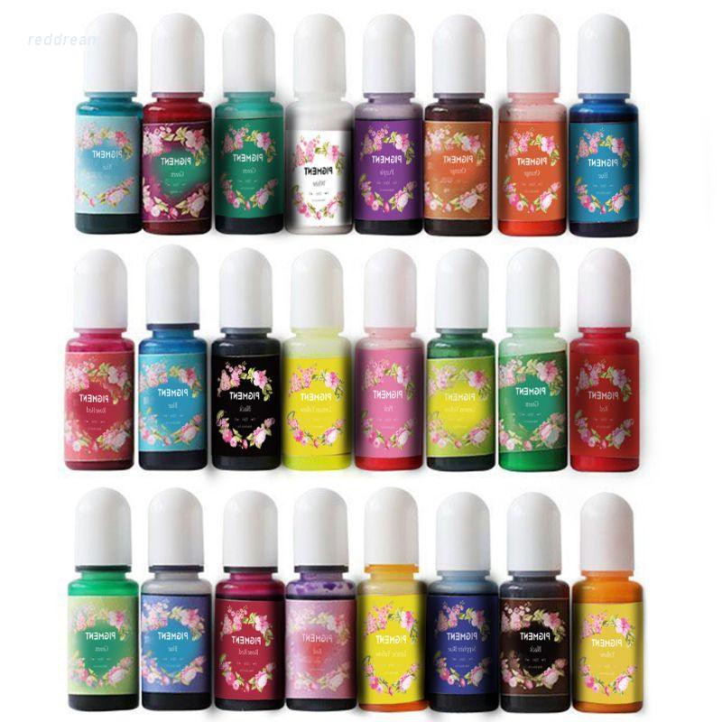 REDD 24 Colors Epoxy Pigment Translucent Liquid Resin Colorant for
