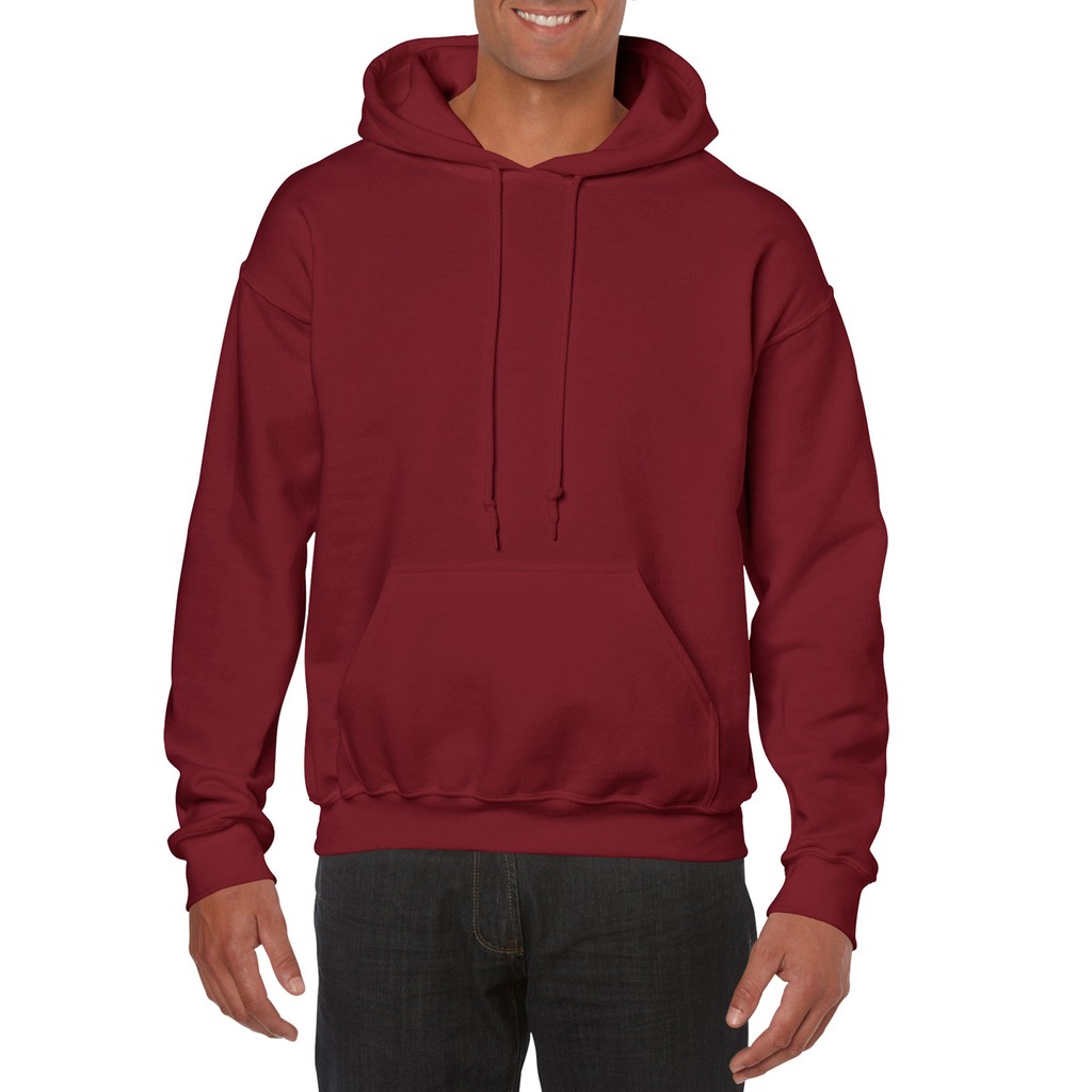 red gildan hoodie
