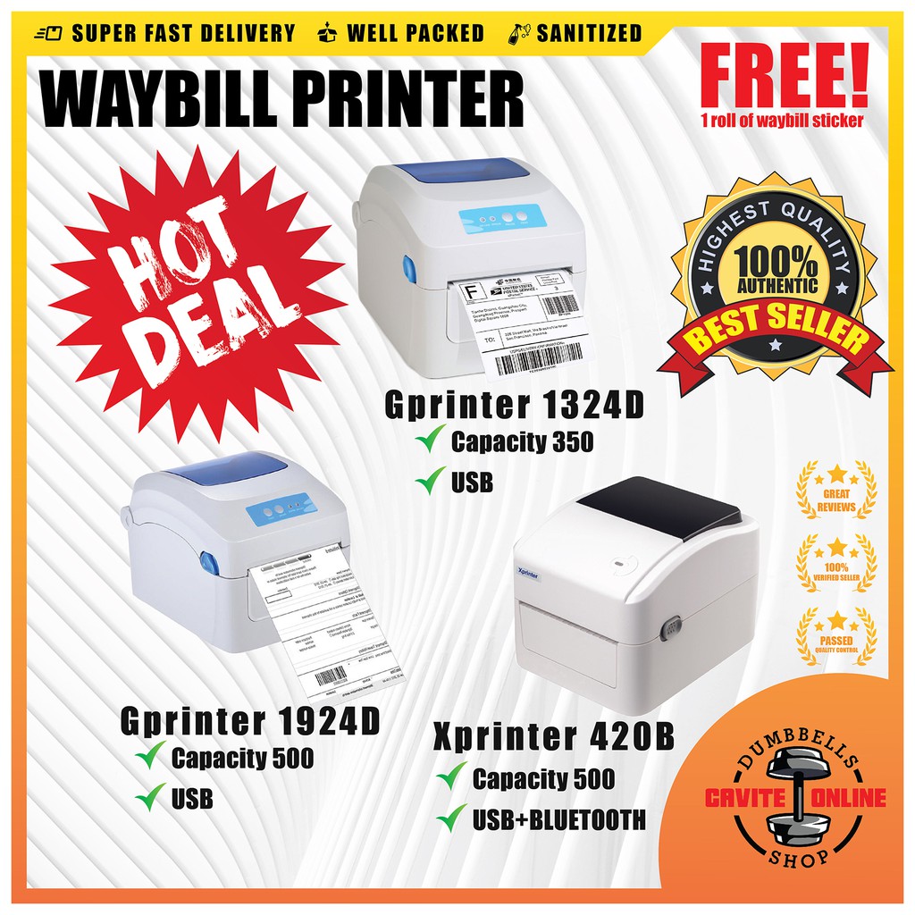 Thermal Printer Gprinter GP-1324D, GP-1924D, XP420B USB and BLUETOOTH ...