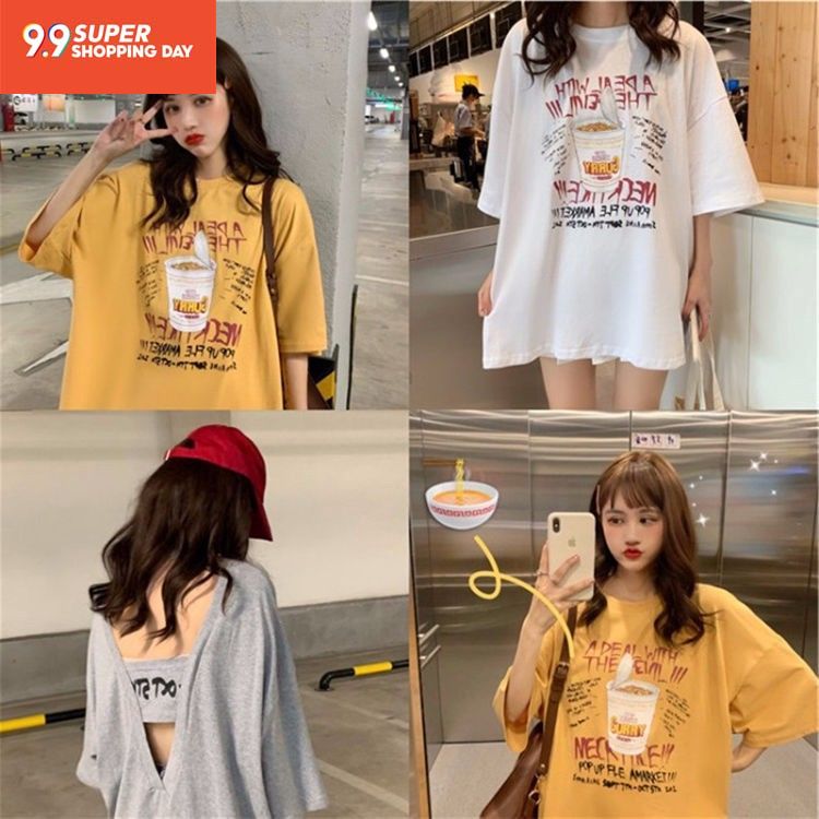 Ready stock T-shirt women blouse baju oversize t shirt murah design ...