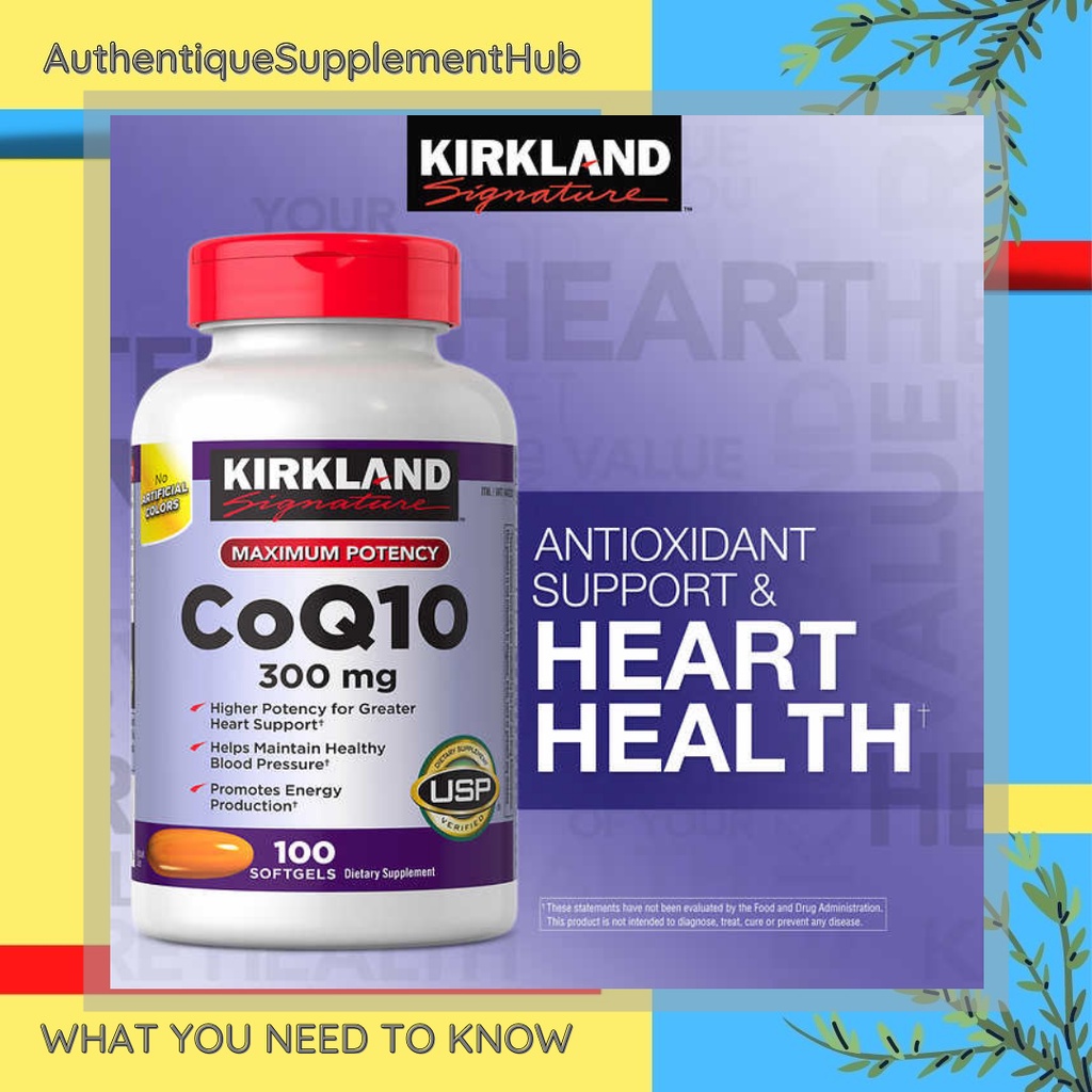 Kirkland CoQ10 Maximum Potency 300 mg, 100 Softgels 100% AUTHENTIC! |  Shopee Philippines