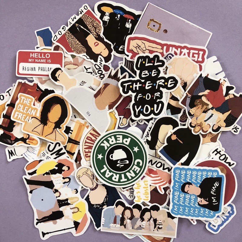 50 pcs FRIENDS series stickers | NETFLIX | CHANDLER ROSS MONICA RACHEL ...