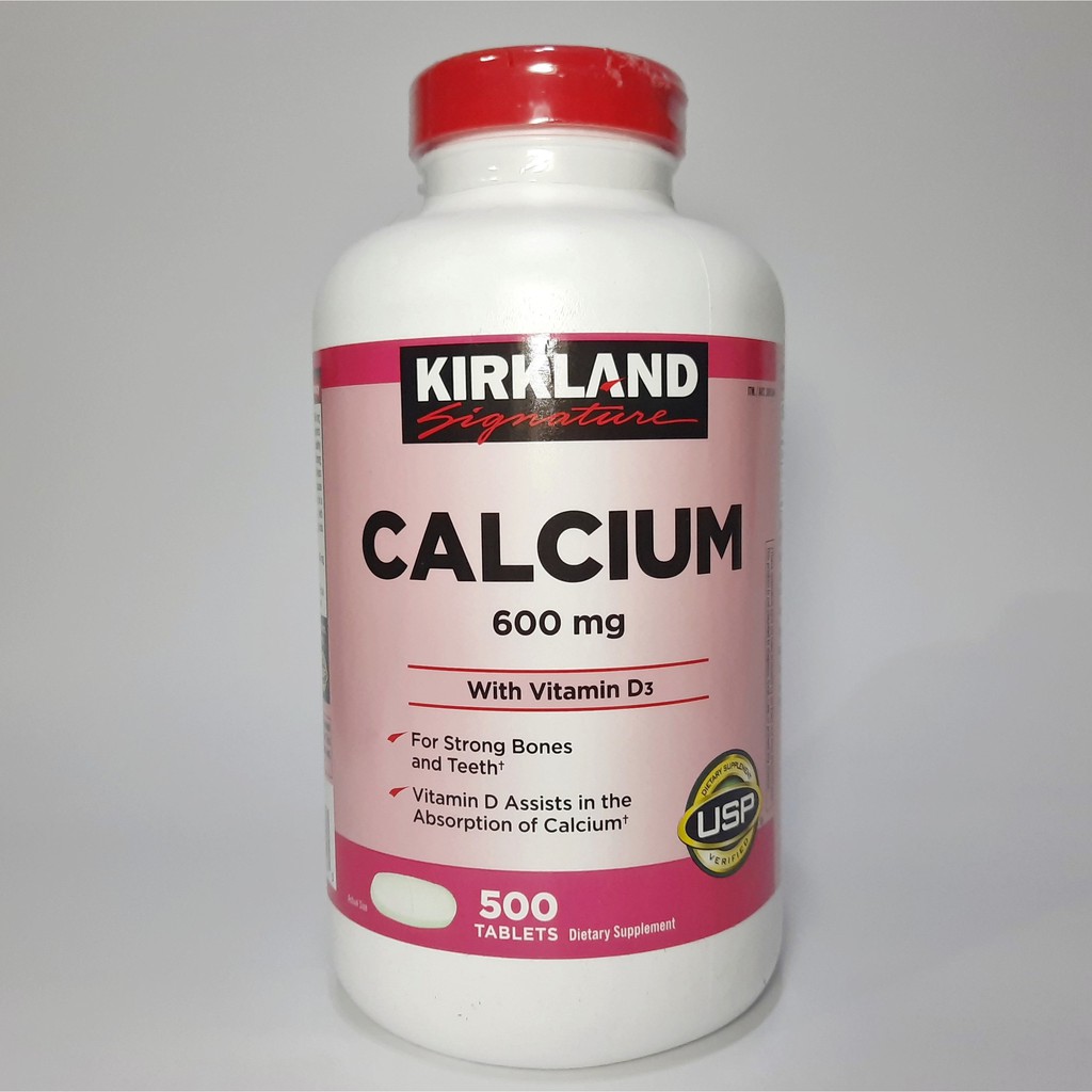 KIRKLAND CALCIUM DIETARY SUPPLEMENT FOR ADULTS with VITAMIN D3 (500