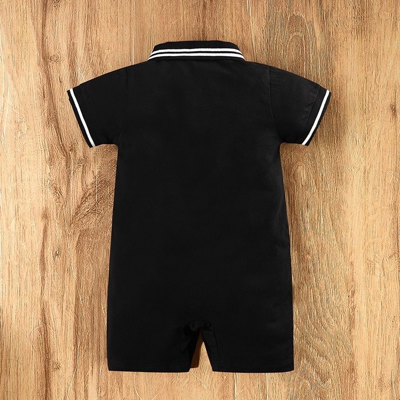 Toddle boy Romper Clothes Baby Summer Gentleman Korean Fashion Cotton Short Sleeves Jumpsuit Boys Polo Jumper Onesie