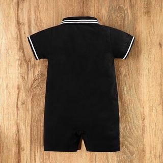 Toddle boy Romper Clothes Baby Summer Gentleman Korean Fashion Cotton Short Sleeves Jumpsuit Boys Polo Jumper Onesie #2