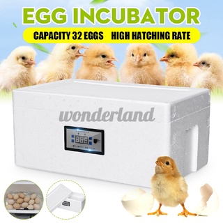 32 Eggs Automatic Family Incubator Digital Chicken Duck Poultry Hatcher Tray Brooder