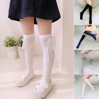 baby long socks with bows