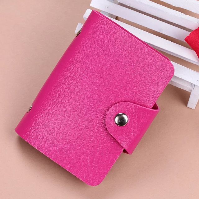 Multi-card positionMini Fashion Design Card Holder Bag Business Card Package PU Leather Card Case For ID Cards Credit Cards Orange 