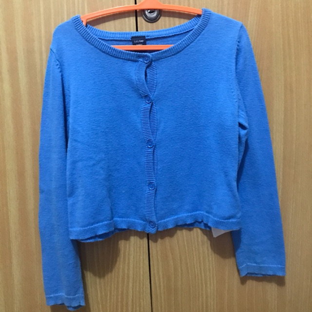 gap blue cardigan