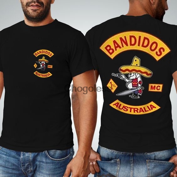 Bandidos MC Australia Shirt Chopper Motorcycle Club Mens Tshirt