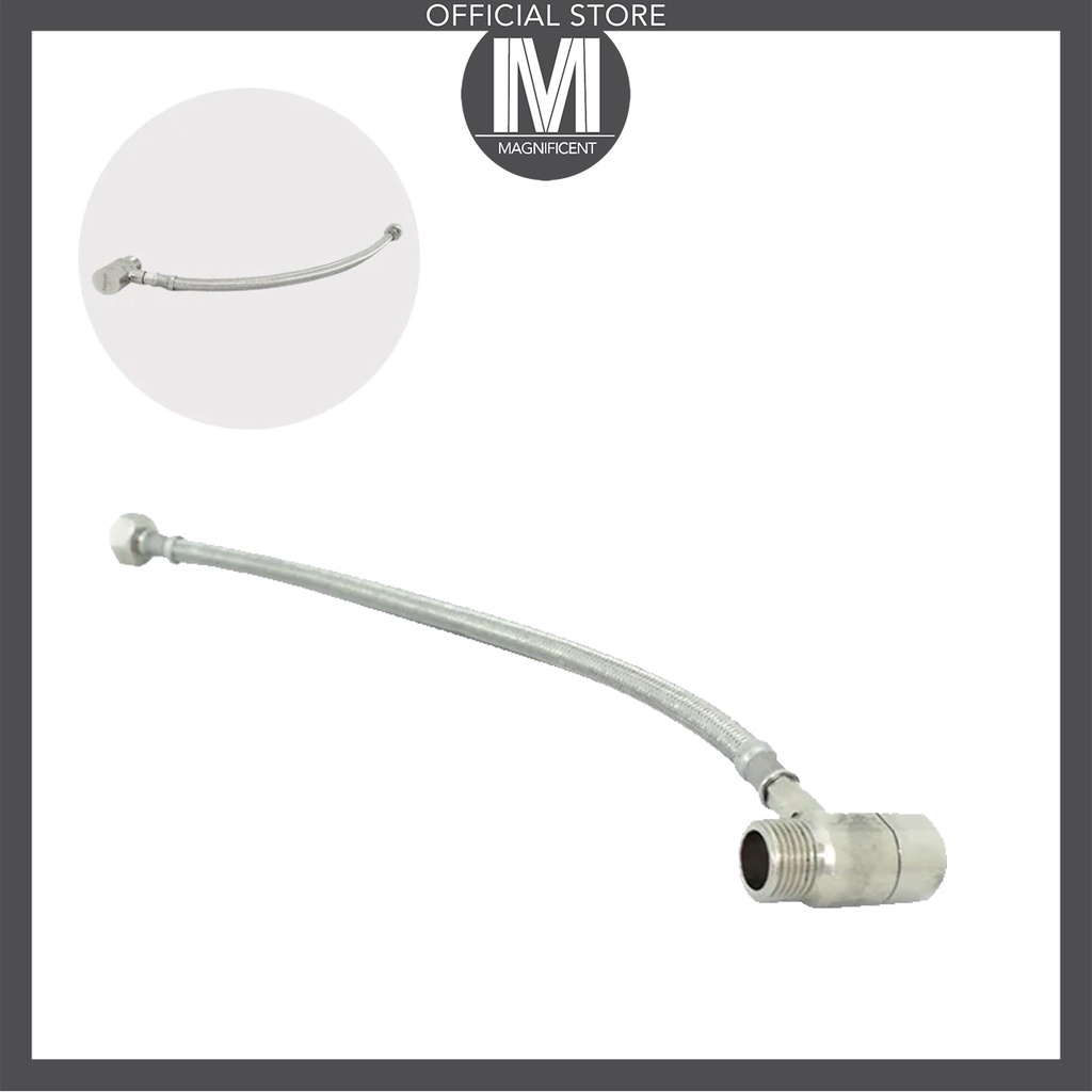 Stainless Flexible Hose with Brass Angle Valve Standard Size (1/2x12